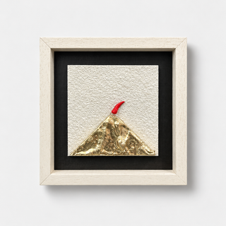 Alleria Quadro Artigianale Vesuvio Contemporaneo 14X14 cm Avorio