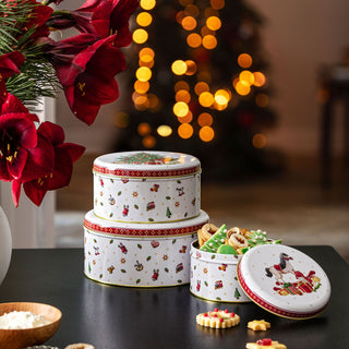 Villeroy &amp; Boch Winter Collage Accessories Juego de 3 cajas para dulces