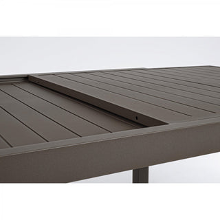 Andrea Bizzotto Mesa Extensible Hilde 140-210 x 77 cm en Aluminio Café