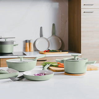 BergHOFF Casseruola Antiaderente con Coperchio Leo Balance 24 cm Sage