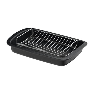 BergHOFF Rostiera con Griglia Antiaderente Graphite 42x28 cm in Alluminio Pressofuso