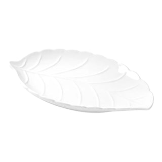 Brandani Leaf Tray in White Porcelain 26x18 cm