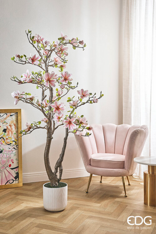 EDG Enzo De Gasperi Pianta Artificiale di Magnolia con Foglie H180 cm