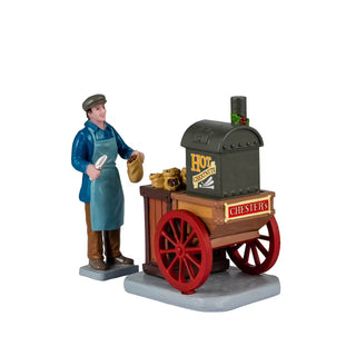 Lemax Collections Decorazione per Villaggio Le Caldarroste Calde di Chester in Resina