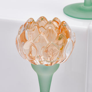 EDG Enzo De Gasperi Water Lily Candle Holder H17.5 cm Orange