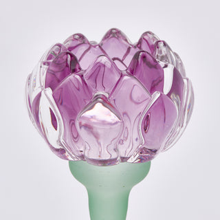 EDG Enzo De Gasperi Water Lily Candle Holder H25 cm Purple