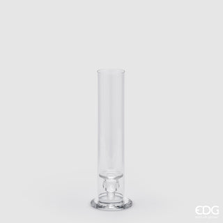 EDG Enzo De Gasperi Portacandela Crystal Cilindro Frangivento H31 cm