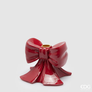 EDG Enzo De Gasperi Portacandela Fiocco Bordeaux H11 cm