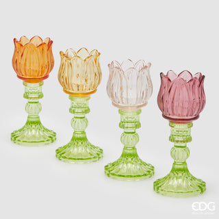 EDG Enzo De Gasperi Portacandela Tulipano H17.5 cm Arancione