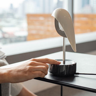 Daqi Concept Lampada Sveglia Chirp in Porcellana e Marmo H21 cm