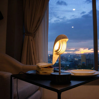 Daqi Concept Lampada Sveglia Chirp in Porcellana e Marmo H21 cm