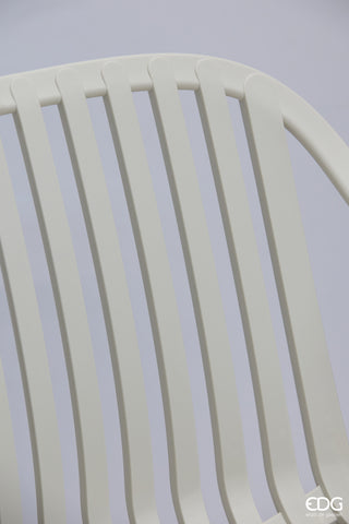 Enzo de Gasperi Sedia da Esterno a Righe Resistente Raggi UV H82,5 cm Grigio Chiaro