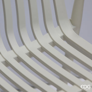 Enzo de Gasperi Sedia da Esterno a Righe Resistente Raggi UV H82,5 cm Grigio Chiaro