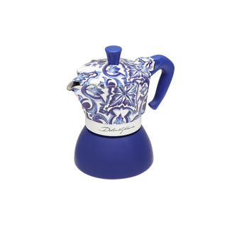 Bialetti Moka Induction 4 Cups Dolce&amp;Gabbana Mediterranean Blue