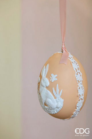 EDG Enzo De Gasperi Set 6 Decorazioni Uovo da Appendere H10,5 cm
