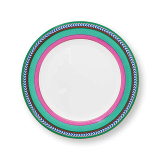 Pip Studio Chique Breakfast Plate Pink and Green Lines D23 cm