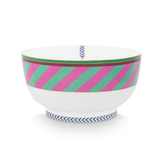 Pip Design Pip Chique Bowl Pink and Green Stripes D20.5 cm