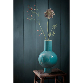 Pip Studio Medium Metal Vase Dark Green 24x40 cm