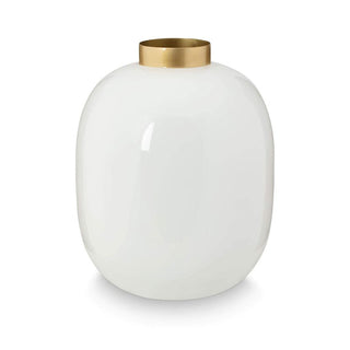Pip Studio White and Gold Metal Vase 32 cm
