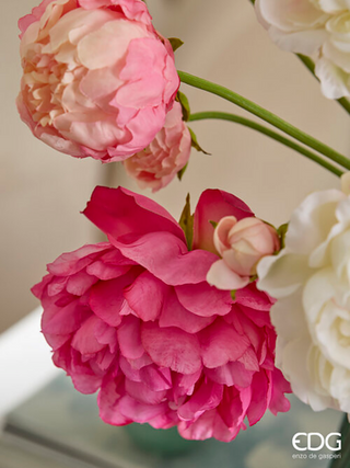 EDG Enzo De Gasperi Ramo di Peonia H67 cm Fucsia