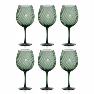 Fade Set 6 Calici Braies 500ml in Vetro Verde