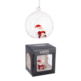 Andrea Bizzotto Offene Glaskugel Yule Santa D8 cm