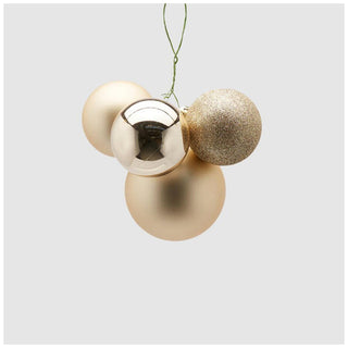 EDG Enzo de Gasperi Palline di Natale Decorazione Grappolo 4 pezzi Champagne