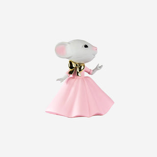 EDIZIONE LIMITATA Leblon Delienne Claris The Mouse by Megan Hass Rosa e Oro H22 cm