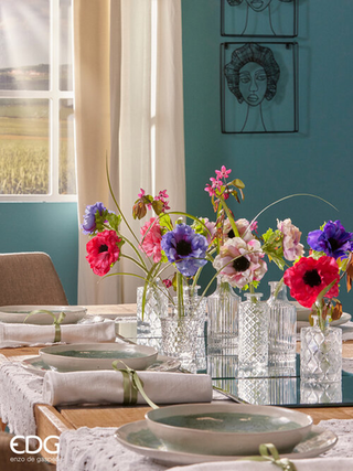 EDG Enzo De Gasperi Vaso Bottiglia Rombi H13 cm