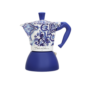 Bialetti Moka Inducción 4 Tazas Dolce&amp;Gabbana Azul Mediterráneo