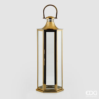 EDG Enzo De Gasperi Lanterna Brass Esagono H89 cm