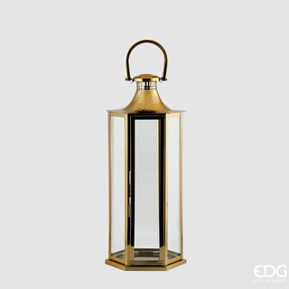 EDG Enzo De Gasperi Lanterna Brass Esagono H79 cm