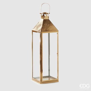 EDG Enzo De Gasperi Hammered Stainless Steel Lantern H107 Gold