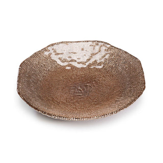 IVV Diamanté Chrome Tischdekoration D33 cm aus haselnussfarbenem Glas