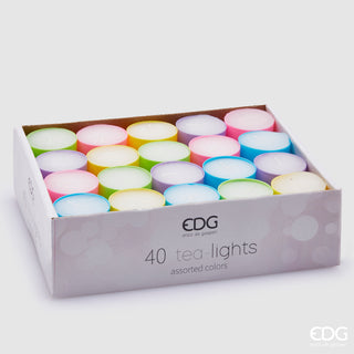 EDG Enzo de Gasperi Set 50 pezzi Candele Tealight 3cm Multicolor