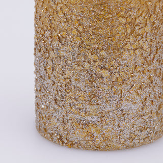 EDG Enzo De Gasperi Rustic Candle with Gold Glitter H14 cm