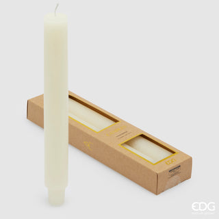EDG Enzo De Gasperi Set 2 Pezzi Candele Stelo Solid Avorio H25 cm