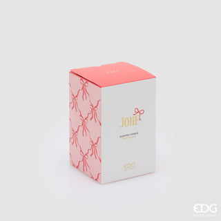 EDG Enzo De Gasperi Candela Bianca Jolie con Profumo Frangipani con Vaso D7 cm