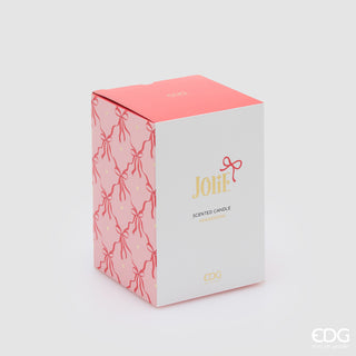 EDG Enzo De Gasperi Jolie Weiße Kerze mit Frangipani-Duft mit 9 cm Vase