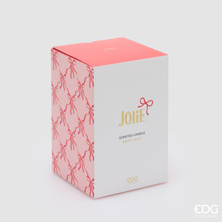 EDG Enzo De Gasperi Candela Rossa Jolie con Profumo Frutti di bosco con Vaso D10 cm