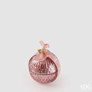 EDG Enzo De Gasperi Candela Rosa Sfera con Profumo Frutti di Bosco D8 cm