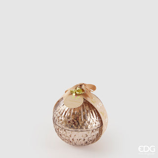 EDG Enzo De Gasperi Candela Oro Sfera con Profumo Cinnamon D8 cm