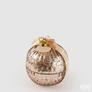 EDG Enzo De Gasperi Candela Oro Sfera con Profumo Cinnamon D11 cm