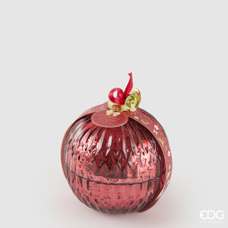 EDG Enzo De Gasperi Candela Rossa Sfera con Profumo Princess of the Night D11 cm