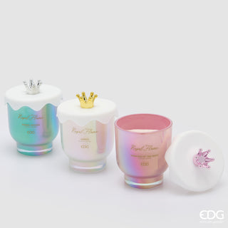 EDG Enzo De Gasperi 3er-Set Weihnachtsduftkerzen mit Schleife, H12,5 cm