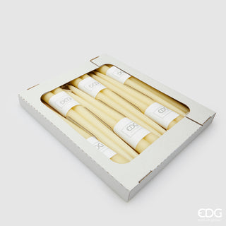 EDG Enzo De Gasperi Set 2 Candele Stelo Avorio H30 cm