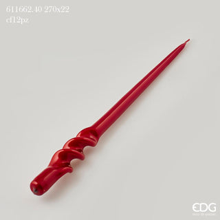 EDG Enzo De Gasperi Red Twist Candle H29 cm