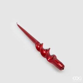 EDG Enzo De Gasperi Candela Twist Rossa H29 cm