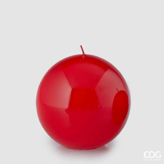 EDG Enzo De Gasperi Classic Candle Red Lacquered Sphere D10 cm
