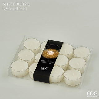 EDG Enzo de Gasperi Set 12 pieces Tealight Candles 15 gr in container